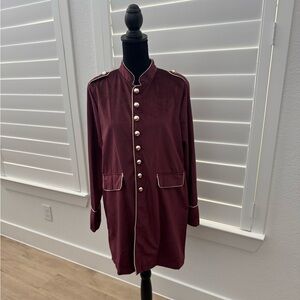 Women’s Burgundy Military Style Jacket